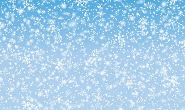 Snö bakgrund. Vintersnöfall. Vektor. — Stock vektor