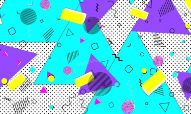 Geometrik Cyan Duvar Kağıdı. Mor Gradyan Kapağı. 