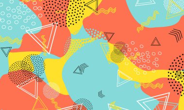 Akışkan Somon Elementleri. Amber Kinder Arkaplanı. 