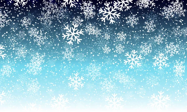 Snowflake background. Falling snow. Vector — Stock Vector