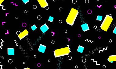 Pop art renk arka plan. Memphis desen