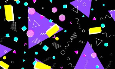 Pop art renk arka plan. Memphis desen