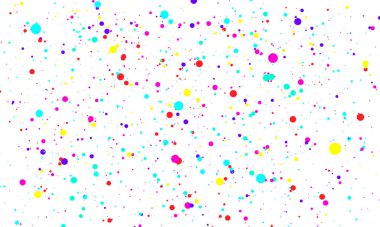 Düşen renk noktaları. Eğlenceli bir geçmişi var. Vektör.