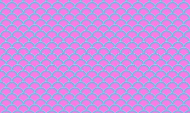 Deniz kızı kawaii deseni. Balık pulu. Vektör