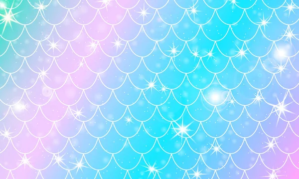 Mermaid scales. Fish squama. Rainbow pattern. — ストックベクタ