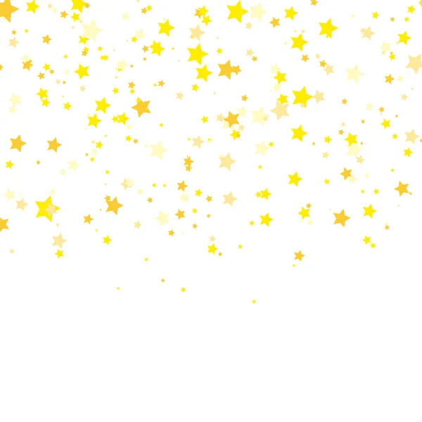Gold Star Vector. Brilhante padrão de confete. Vetor . — Vetor de Stock