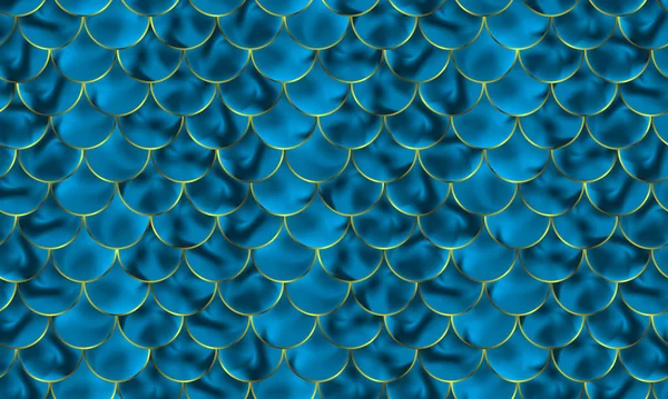 Mermaid scales. Fish squama. Blue pattern. Vector.