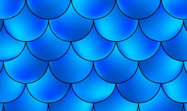 Deniz kızı kawaii deseni. Balık pulu. Vektör.