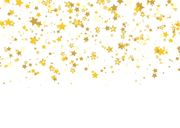 Gold Star Vector. Brilhante padrão de confete. Vetor . — Vetor de Stock