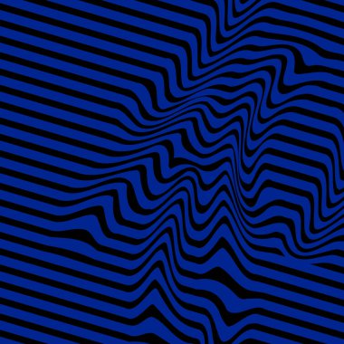 Dalgalı Çizgili Arka plan. Vektör İllüstrasyonu.