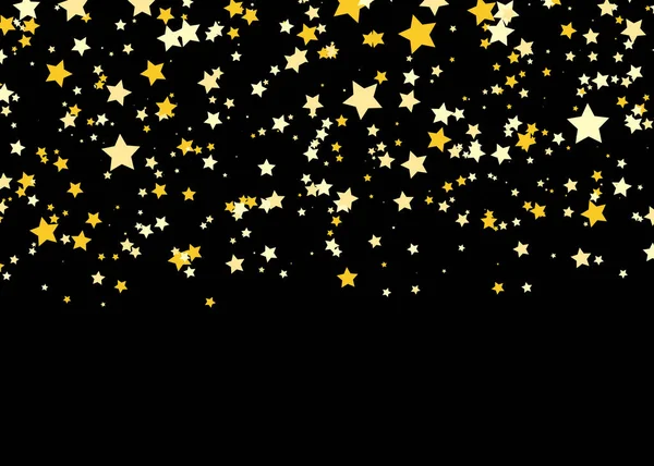 Gold Star Vector. Shine confetti pattern. Vector — Stock Vector