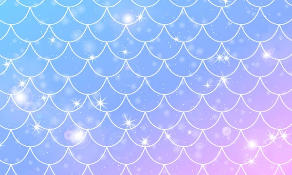 Mermaid scales. Fish squama. Rainbow pattern. — ストックベクタ