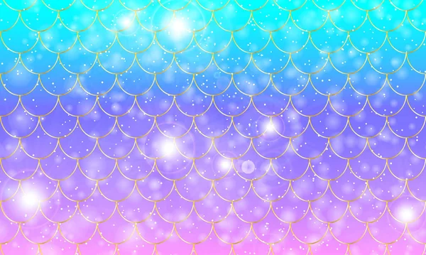 Mermaid scales. Fish squama. Rainbow pattern. — ストックベクタ