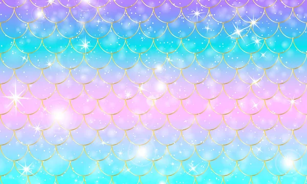 Mermaid scales. Fish squama. Rainbow pattern. — 图库矢量图片