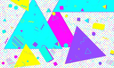 Eğlenceli Şablon. Soyut Renkli Ürkütücü Arkaplan.