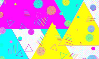 Eğlenceli Şablon. Soyut Renkli Ürkütücü Arkaplan.