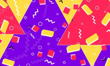 Memphis Tasarımı. 80 'lerin Arkaplanı. Vektör