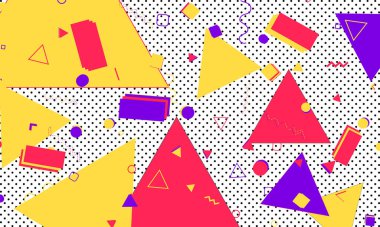 Memphis Tasarımı. 80 'lerin Arkaplanı. Vektör