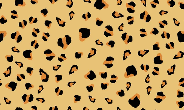 Impresión de leopardo. Textura manchada. Patrón sin costura . — Archivo Imágenes Vectoriales