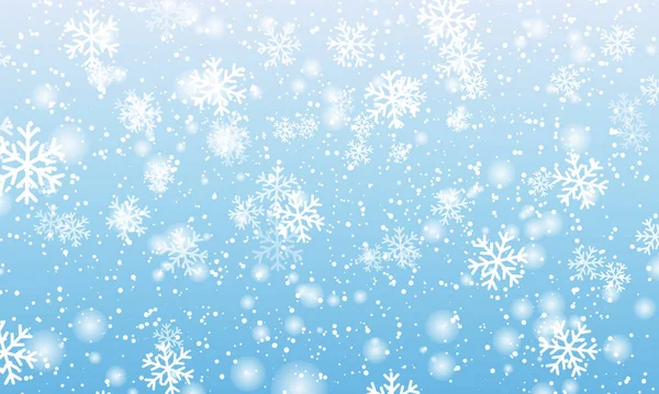 Snow background. Winter snowfall. Vector. — Stock Vector