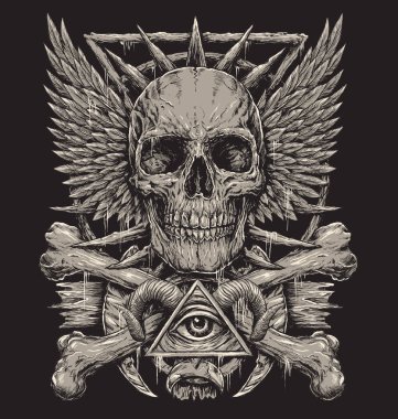 Heavy Metal kafatası tasarım ilham