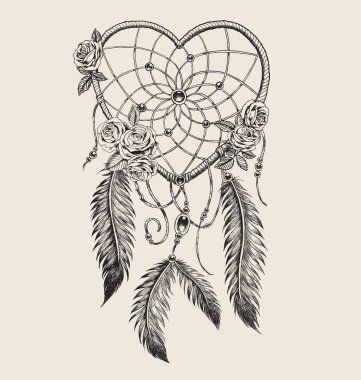 El çizimi kalp şeklinde düş kapanı