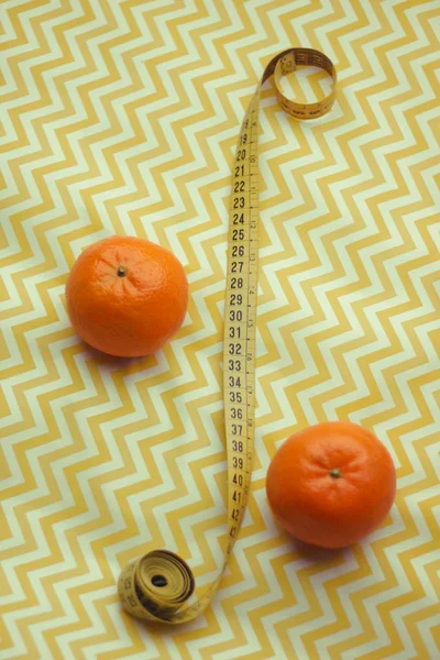 Pomeranč Metr Dieta Správná Výživa — Stock fotografie