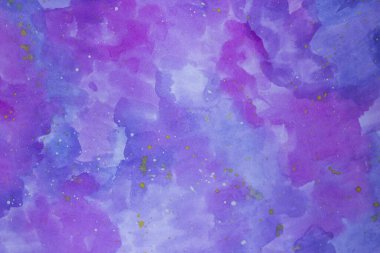 Soyut suluboya arka plan. Mavi, mor ve pembe