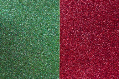 Kırmızı ve yeşil arka plan. Parıldayan doku