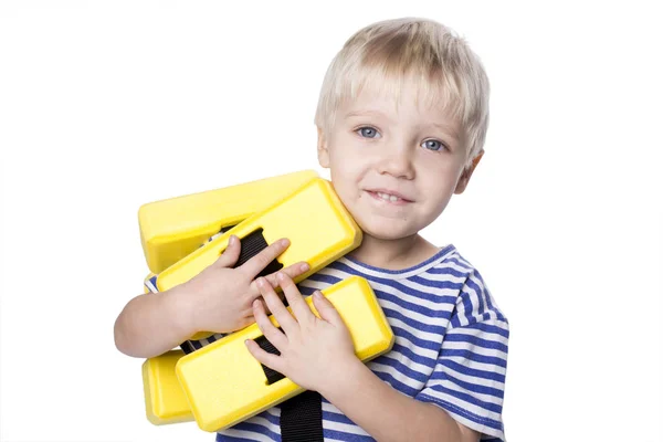 Boy with swim belt — Stock Photo, Image