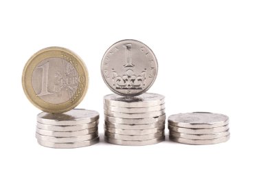 Çek taç ve euro para