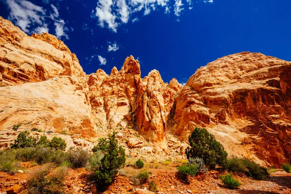 Grand umyć szlak, Park Narodowy Capital Reef, Utah, Stany Zjednoczone Ameryki — Zdjęcie stockowe