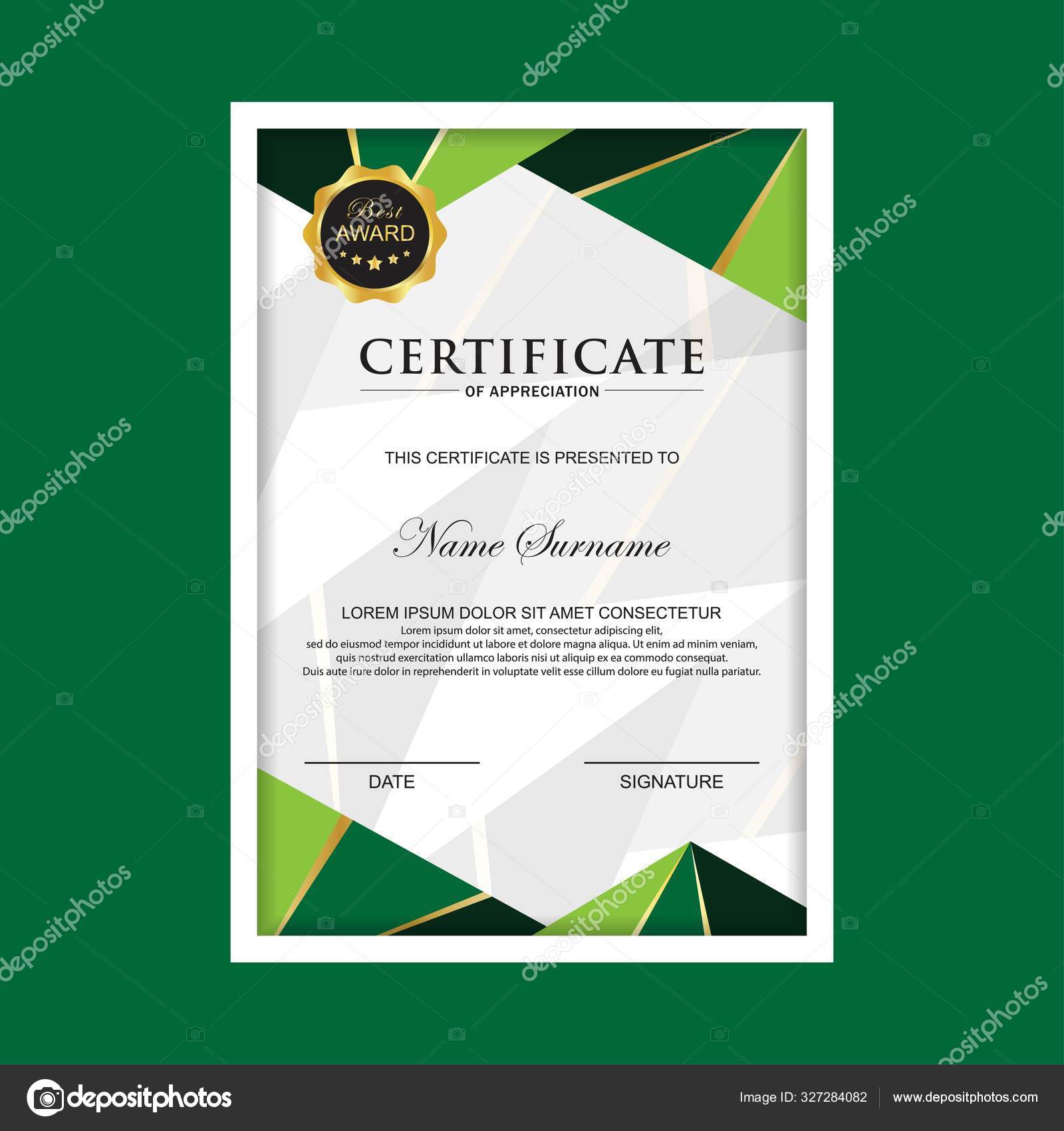 Certificado Plantilla premium premios diploma fondo vector moderno