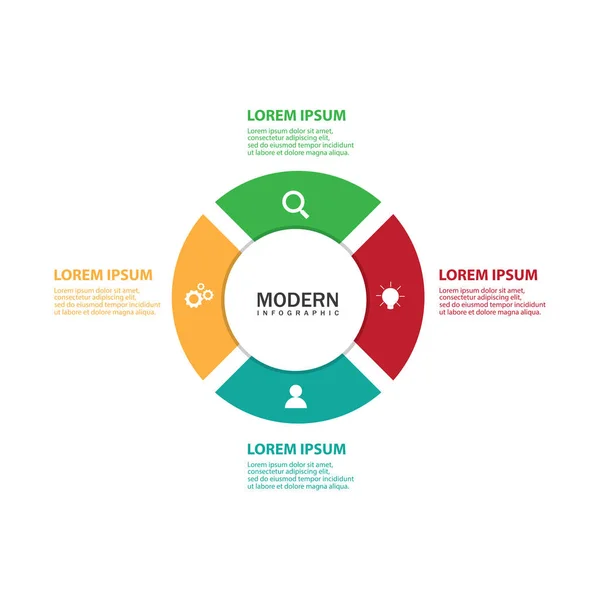 Moderne Infografik für Diagramm — Stockvektor