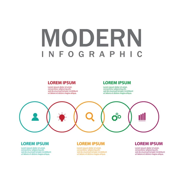 Infographie moderne pour diagramme — Image vectorielle
