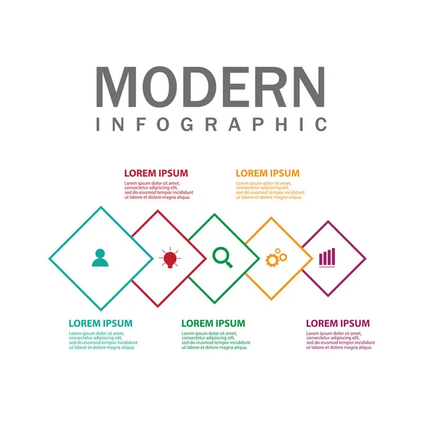 Moderne Infografik für Diagramm — Stockvektor