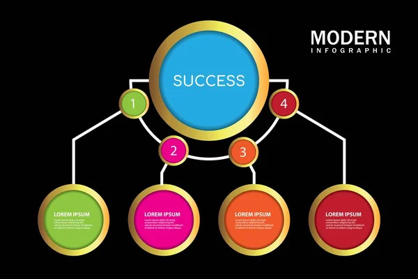 Infografía moderna para diagrama — Vector de stock