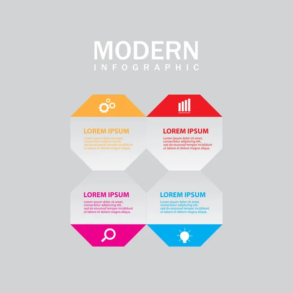 Infographie moderne pour diagramme — Image vectorielle