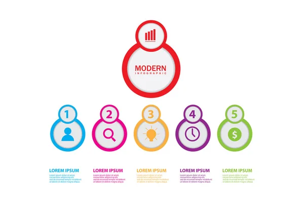 Infographie moderne pour diagramme — Image vectorielle