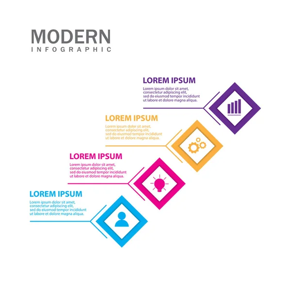 Infographie moderne pour diagramme — Image vectorielle