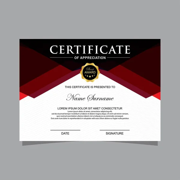 Modern trendy certificate template and background — Stock Vector
