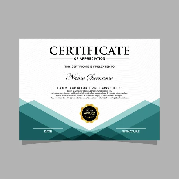 Modern trendy certificate template and background — 스톡 벡터