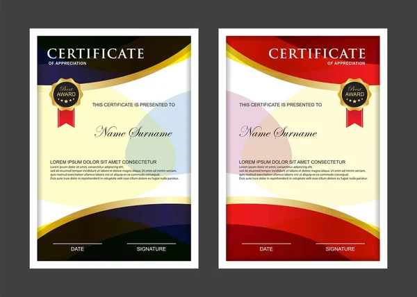 Certificate Premium set template awards diploma background vector σύγχρονη αξία σχεδιασμός και διάταξη luxurious.cover φυλλάδιο κομψό κάθετη εικονογράφηση — Διανυσματικό Αρχείο