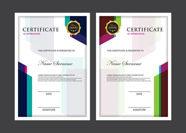 Certificate Premium set template awards diploma background vector σύγχρονη αξία σχεδιασμός και διάταξη luxurious.cover φυλλάδιο κομψό κάθετη εικονογράφηση — Διανυσματικό Αρχείο