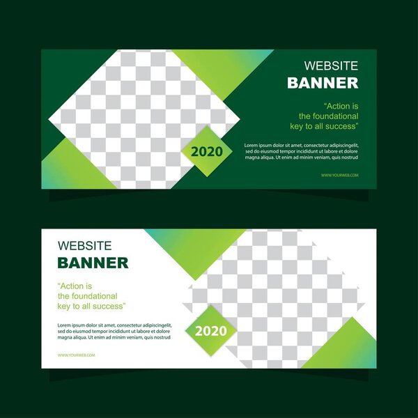 Горизонтальный баннер сайта и бизнес с чистым пространством
