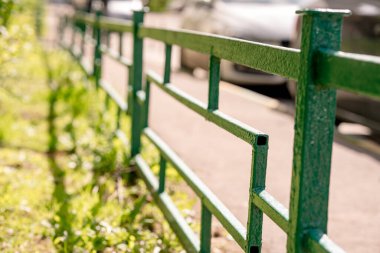  Bahçede yeşil çit, yeşil çit, yol kenarında çit.,