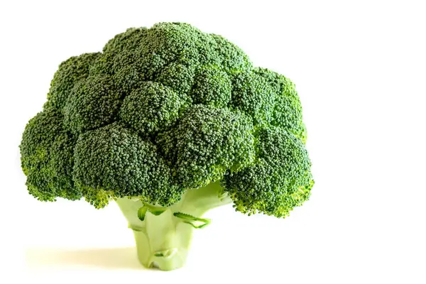 Green fresh vegetable broccoli on the white background. — Stock Photo, Image