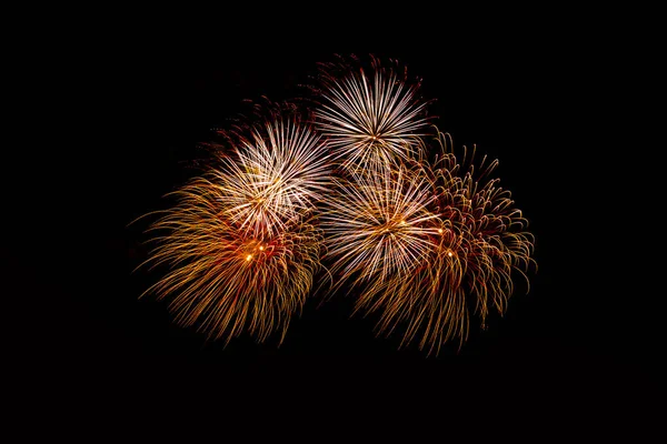 Fireworks in the night.New Year Night. — Stock Photo, Image