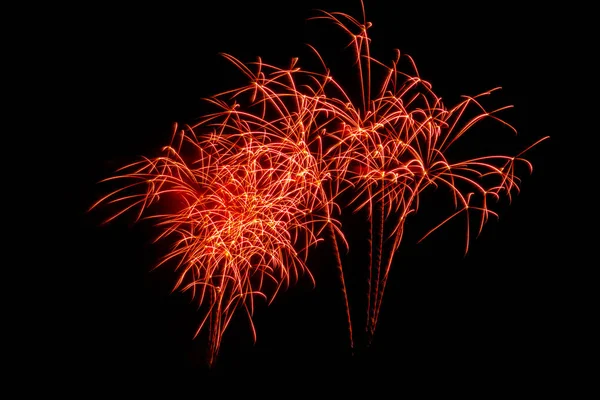 Fireworks in the night.New Year Night. — Stock Photo, Image