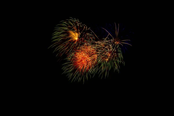 Fireworks in the night.New Year Night. — Stock Photo, Image